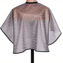 Waterproof Unisex Hair Coloring Cape, Hairdresser Short Cape, Hair Styling Makeup Apron - Apricot - View 1