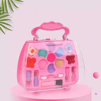 1st Kinderspeelgoedset Oogschaduwpalet, Meisjes Verjaardagscadeau Make-up Handtas Pretend Play Speelgoed