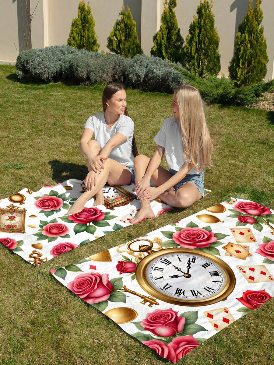 1 件大号沙滩巾，超大，超强吸水，超细纤维，59 英寸 X 29 英寸，夏季必备，适合儿童、男士、女士、女孩、男孩，防风、防晒，非常适合海滩、派对、干燥旅行、露营、海滩配件、度假礼物 - 彩色 - 查看 1