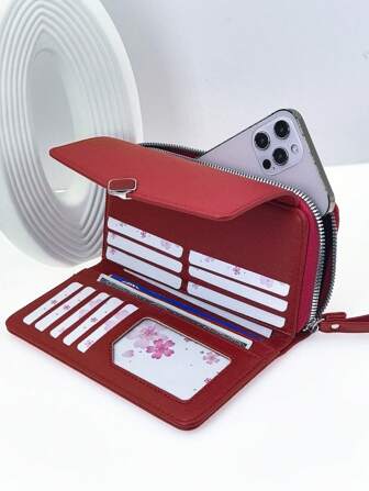 MINGYOU New Women Short Folding Wallet, Soft PU Material, Zipper Design, Multi-Functional Large Capacity Card Holder Coin Purse, Exquisite High Quality, Fashion Casual, Women Wallet, Clutch, Long Wallet, Wristlet