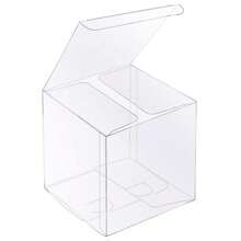 20 PCS Clear Favor Boxes Plastic Clear Gift Boxes Gift Boxes,Transparent, Small, Square, Storage Bins, Empty Boxed Containers, Wedding, Party, Birthday Present,