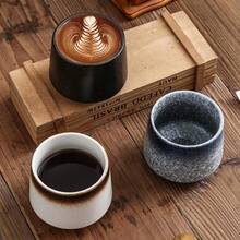 1pc Japanese Style Creative Retro Ceramic Cup, Ideal For Tea, Water, Matcha, Coffee, For Home Or Cafe Use - Multicolor - View 6