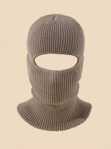 1 件男士纯色多功能单孔拉法帽针织帽，适合秋冬骑行和日常使用无檐小帽秋季装 - 彩色 - 查看 22