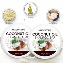 Shampoo em Barra de Óleo de Coco MIAOFUTONG para Cabelos Secos, Unissex Adulto, Fórmula Hidratante com Óleo de Cocos Nucifera, Sabonete Artesanal de Limpeza Profunda para Todos os Tipos de Cabelo, 60g - Branco - Visão 4