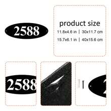 1 pieza Placa personalizada de número de dirección de metal, señal de dirección ovalada personalizada, placa minimalista de número de puerta, señal numérica personalizada para decoración del hogar, decoración de pared