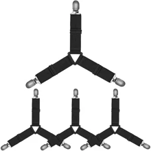 4pcs Anti Slip Triangle Quilt Fixer - Adjustable Metal Clip Elastic Band For Sofa Cushions And Bedding - Practical And Invisible Seat Belt - Multicolor - View 7