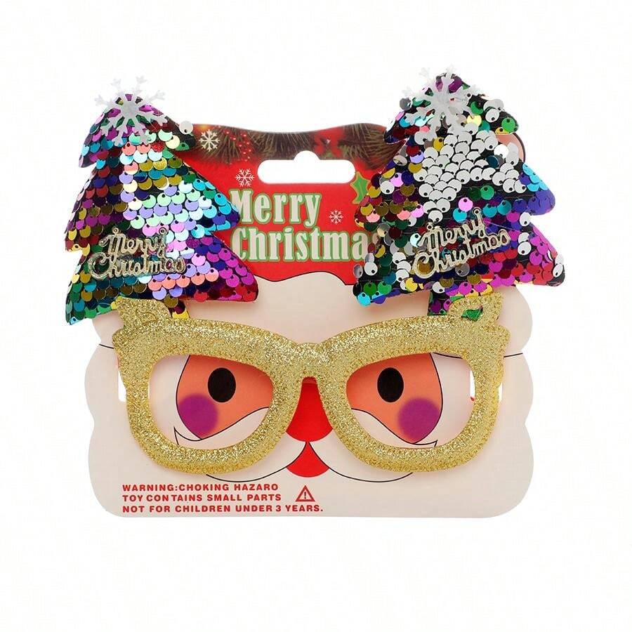 9pcs/Set Random Style Christmas Decor Glasses, Christmas Gifts, Holiday