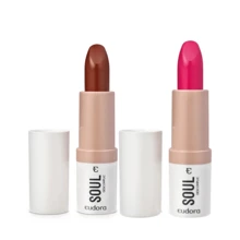 Eudora Soul Descomplic Natural Effect Lipstick Combo: Subtle Caramel 4g + Versatile Pink 4g - Caramel tinh tế + Hồng đa năng - Xem 1