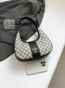 Women's Fashionable Commuter Two-Tone Large Capacity Casual Retro Shoulder Bag, Suitable For Date, Shopping, Gift
