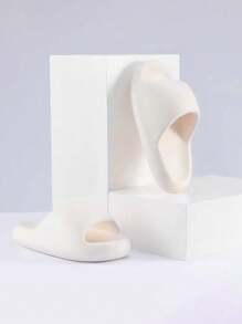 Cute Bread Design Thick-Sole Slippers, Summer Casual Indoor/Outdoor Non-Slip Slippers For Women