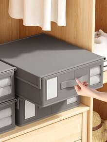 1 pieza Caja de almacenamiento de juego de ropa de cama con tapa, organizador de cajones para el hogar,  decoraciones, decoración de otoño, decoración festiva, decoración de habitación, decoración del hogar, decoración de otoño, decoración de dormitorio - Multicolor - Ver 9