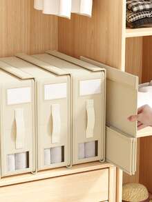 1 pieza Caja de almacenamiento de juego de ropa de cama con tapa, organizador de cajones para el hogar,  decoraciones, decoración de otoño, decoración festiva, decoración de habitación, decoración del hogar, decoración de otoño, decoración de dormitorio - Multicolor - Ver 8