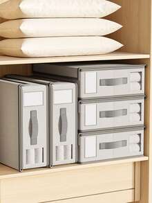 1 pieza Caja de almacenamiento de juego de ropa de cama con tapa, organizador de cajones para el hogar,  decoraciones, decoración de otoño, decoración festiva, decoración de habitación, decoración del hogar, decoración de otoño, decoración de dormitorio - Multicolor - Ver 3