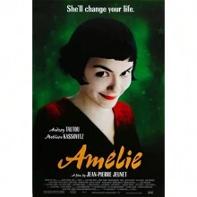 1 幅法国浪漫爱情电影海报 Amelie 复古电影海报帆布印刷墙面艺术装饰画适用于家庭房间装饰无框 - 彩色 - 查看 8