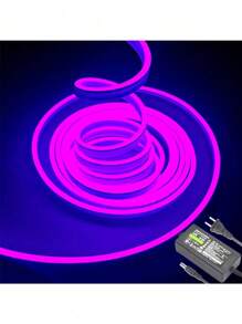Tira de Neón LED Flexible de 5m ilumina cuarto sala recamara gamer - Morado - Ver 2