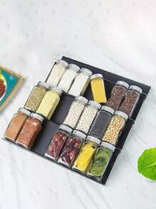 4 件/3 件/2 件/1 件亚克力调料架抽屉收纳架，适用于厨房餐厅的调料瓶储存、家居装饰、圣诞礼物、家居礼品、房间装饰 - 透明 - 查看 1