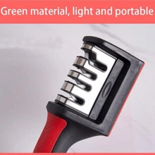 1pc/2pcs, Manual Kitchen Knife Sharpener, Tungsten Steel, Ceramic Sharpening Stone Tool For All Kinds Of Knives, Scissors, Kitchen Gadgets - Multicolor - View 4