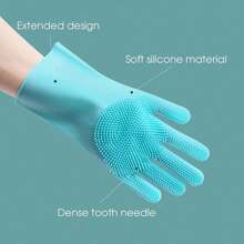 1 Pair Of Pet Bath Massage Gloves, Thickened Beauty Gloves, Silicone Material Massage Pet Hair Removal To Prevent Scratching