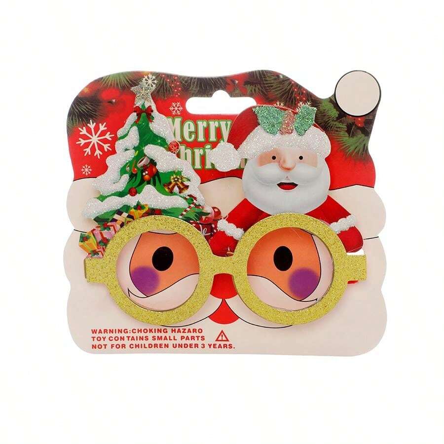 9pcs/Set Random Style Christmas Decor Glasses, Christmas Gifts, Holiday