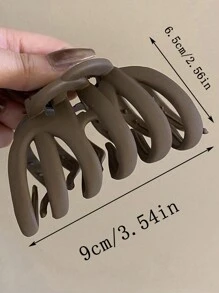 1-3个装女士西瓜造型黑色/卡其色/棕色纯色轻便塑料发夹，适合发量较多的女性，时尚多用途，优雅百搭，适合日常佩戴、外出、发型设计、洗脸、沐浴、化妆、休闲装搭配，是美发工具、美容配饰的理想之选，也是圣诞礼物、成人礼物、成人礼发饰、美容圣诞礼物、女士礼物等的理想选择。 - 彩色 - 查看 3