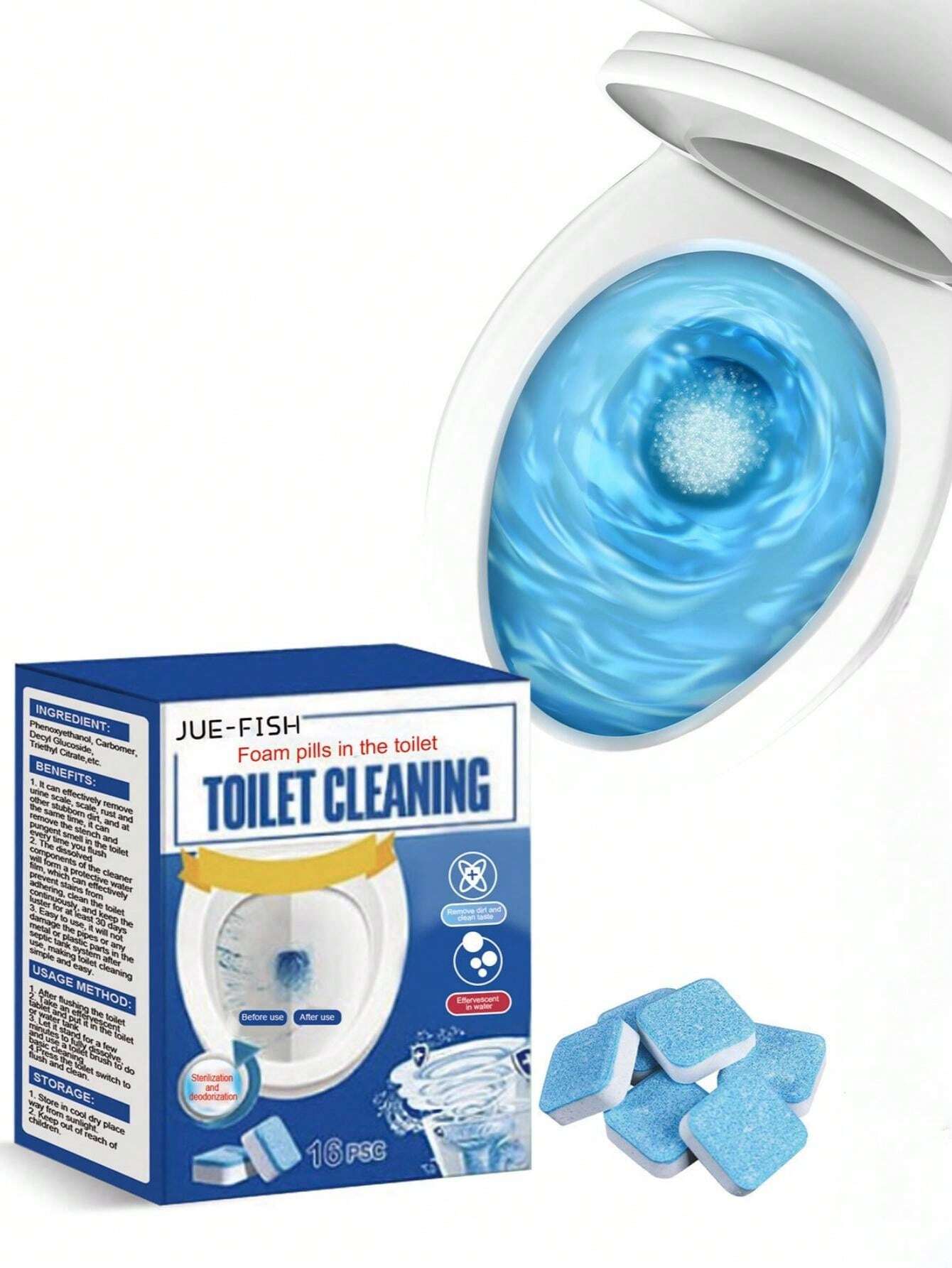 Toilet Bowl Effervescent Tablets Toilet Cleaning To Remove Dirt And