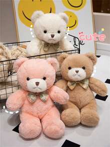 Boneca de Pelúcia Fofa de Urso de Pelúcia Cartoon - Animal de Pelúcia Macio, Presente de Aniversário Perfeito e Decoração Doméstica, Almofada Companheira de Sono para Sala de Estar, Sofá, Quarto, Criado-Mudo