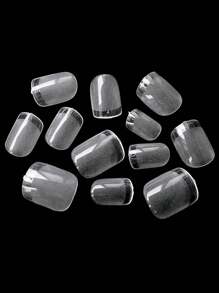 Puntas de uñas postizas extra cortas y cuadradas, puntas de uñas de gel suave pre moldeadas y semi mate, 240 piezas de uñas postizas de cobertura completa pre formadas para principiantes y profesionales, uñas postizas, suministros para uñas