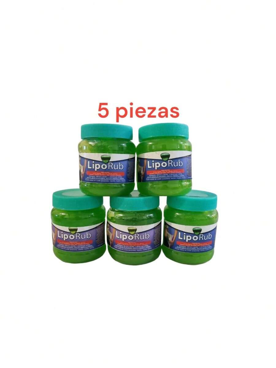 Liporub 5 PZ Reafirmante Reductor de medidas y papada - Verde - Ver 1