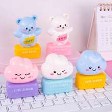 100pcs Personalized Name Stickers And 1pc Custom Name Stamp For Clothing Waterproof The Name Stamp Personalized For Clothes ,Handwritten Signature Stamp,Personalized Clothing Stamps For Clothes, DIY Customized Cartoon Self Inking Name Seal Stamp For Business Use School Student Stationery Gift Back To School