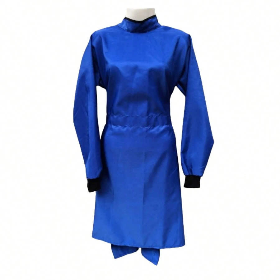 Bata Quirurgica Uniforme Antifluidos Repelente - azul real - Ver 1