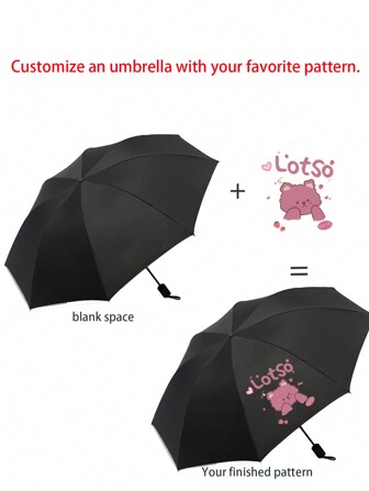 Manual Open Windproof Folding Umbrella, Men & Women, Sunshade Parasol, Advertising Custom Printing Summer Cooling,Beach,Travel