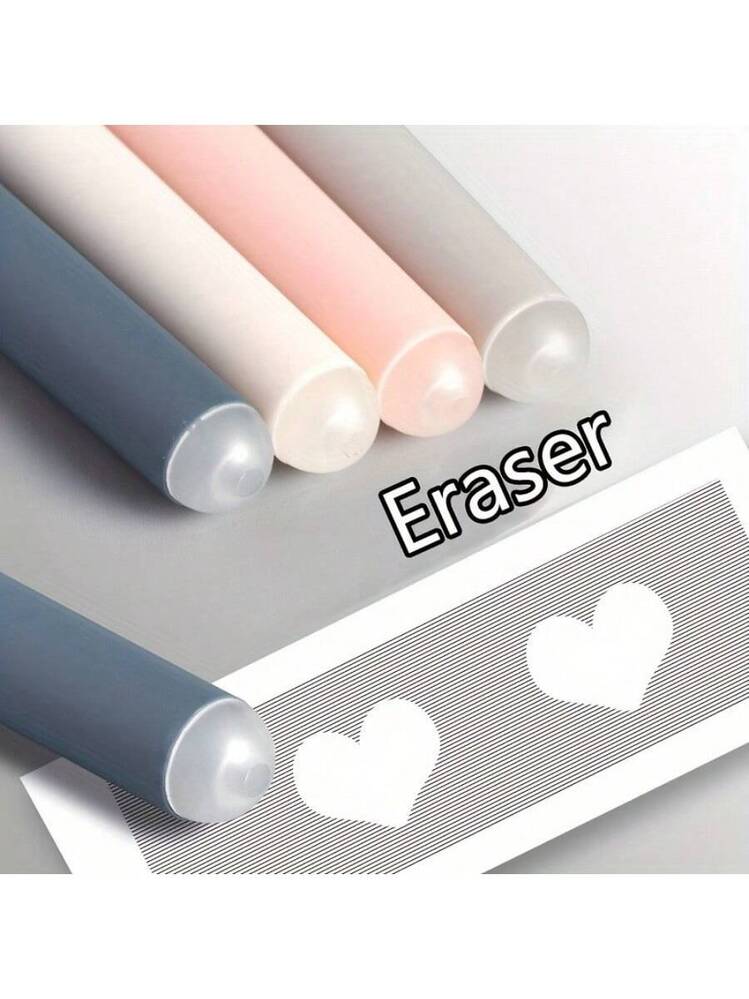 8 Penne Cancellabili Animali 0,5 Mm – Confezione Con 2 Gomme, Punte Blu E Nere, Simpatico Design