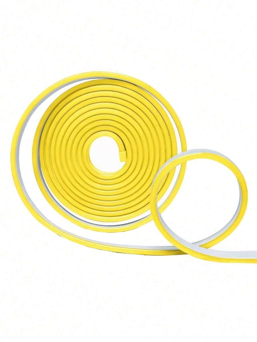 Tira de Neón LED Flexible de 5m ilumina cuarto sala recamara gamer - Amarillo - Ver 1