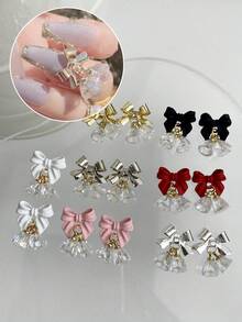 10 Phụ kiện trang trí móng tay nghệ thuật bằng kim loại 3D nhiều màu - Mặt dây chuyền Giáng sinh mạ điện nhiều màu, đá giả, trái tim phong cách Punk, chuông leng keng, thiết kế Baroque cổ điển - Dùng cho tiệm làm móng, tự làm, lễ tình nhân, đám cưới Phụ kiện làm móng Móng tay, mặt dây chuyền, đá quý làm móng - Nhiều màu - Xem 7