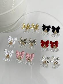 10 Phụ kiện trang trí móng tay nghệ thuật bằng kim loại 3D nhiều màu - Mặt dây chuyền Giáng sinh mạ điện nhiều màu, đá giả, trái tim phong cách Punk, chuông leng keng, thiết kế Baroque cổ điển - Dùng cho tiệm làm móng, tự làm, lễ tình nhân, đám cưới Phụ kiện làm móng Móng tay, mặt dây chuyền, đá quý làm móng - Nhiều màu - Xem 2