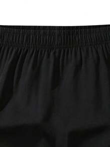 3 件装 男士弹力腰运动短裤 适合健身房锻炼 - 黑色 - 查看 6