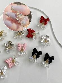 10 Phụ kiện trang trí móng tay nghệ thuật bằng kim loại 3D nhiều màu - Mặt dây chuyền Giáng sinh mạ điện nhiều màu, đá giả, trái tim phong cách Punk, chuông leng keng, thiết kế Baroque cổ điển - Dùng cho tiệm làm móng, tự làm, lễ tình nhân, đám cưới Phụ kiện làm móng Móng tay, mặt dây chuyền, đá quý làm móng - Nhiều màu - Xem 8