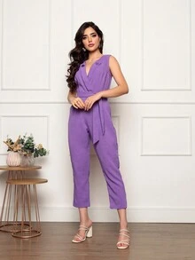 Women Jumpsuits - 紫丁香色 - 查看 5