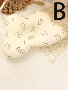 1pc Beige Cloud Pillow Baby Orthopedic Shaping Pillow Breathable Corrective Anti-Flat Head Pillow For 0-3 Years Old Infant - Beige - View 15
