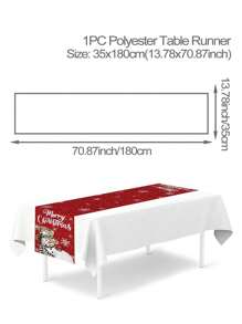 1 pieza Camino de mesa navideño, diseño vintage de muñeco de nieve, Feliz Navidad, material de poliéster, 35x180cm, estilo país vintage, adecuado para fiestas y reuniones familiares navideñas, como pieza decorativa para mesas de comedor y sala de estar, Halloween, decoración de Halloween - Multicolor - Ver 9