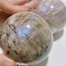 1 件天然太阳和月亮石原始水晶塔艺术品疗愈灵气石石英塔矿物能量棒家居装饰风水收藏礼物、万圣节、情人节、生日、DIY - 天然日月同輝石 - 查看 5