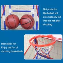 Juego de Aro de Baloncesto para Niños, con 2 Pelotas, Incluye Bomba de Aire - Sistema de Tiro de Baloncesto Interior y Exterior, Para Niños Pequeños y Niños, Diversión Para Todas las Edades - Juguetes Deportivos para Niños y Niñas