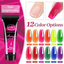12 peças/1 peça 15g Gel de Extensão de Unhas Premium Roxo/Rosa 3 em 1 Conjunto de Gel de Unhas em 12 Cores ou Um Único Gel de Extensão de Cura Rápida DIY para Unhas para Exibir Suas Unhas de Forma Mais Bonita, Adequado para Arte de Unhas da Moda Sem Presentes de Salão - Multicolorido - Visão 2
