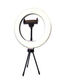Aro de Luz 8" con Trípode Aro para Selfies Lámpara para Celular - Negro - Ver 3