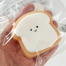 1 件全新超柔软吐司减压玩具挤压玩具，Taba Squishy，适合办公室工作人员、学生缓解压力和享受乐趣，适合所有年龄段的聚会礼物和生日礼物，创新创意可洗礼物缓慢上升的 Squishy，指尖玩具，恶作剧的搞笑玩具，玩具收藏品可爱的面包捏和慢回弹减压，适合 14 岁以上儿童 Squishy - 彩色 - 查看 6
