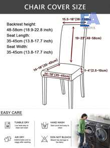 Funda unicolor elástica para silla con 2/4/6 piezas, funda protectora para silla de comedor, cubierta decorativa para taburete de hogar - Gris - Ver 2