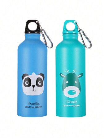 1pc Animal Shaped Water Bottle, Fashionable Sports Water Bottle, Creative Cartoon Water Bottle, Suitable For Outdoor Activities, Christmas Gift, Holiday & New Year Gift