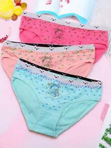 3 piezas de lindos calzones para niña , tela de algodón, en distintos clores con estampado de beauty osito - Multicolor - Ver 5