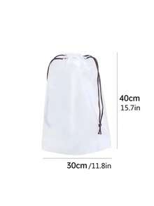 5/10/20pcs Matte Semi-Transparent Plastic Sneaker Storage Bags, Reusable Portable Drawstring Shoe Boxes, Home Storage Organizer, Autumn Decor, Holiday Decor, Room Decor, Home Decor, Autumn Decor, Bedroom Decor - White - View 9