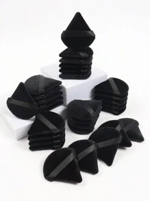 Set de 5/10/20/30/50/100 piezas de borlas de polvo de terciopelo con forma de triángulo, hechas de terciopelo súper suave, diseñadas para contornear, ojos y esquinas, adecuadas para todo tipo de piel, maquillaje, decoración de habitaciones, tocador, viajes, dormitorio, accesorios de maquillaje, borlas, difuminador de maquillaje, borlas de polvo, esponja de maquillaje, regalos, regalos para mujeres, regalos de Navidad, sorteos, viajes, artículos baratos - Multicolor - Ver 5